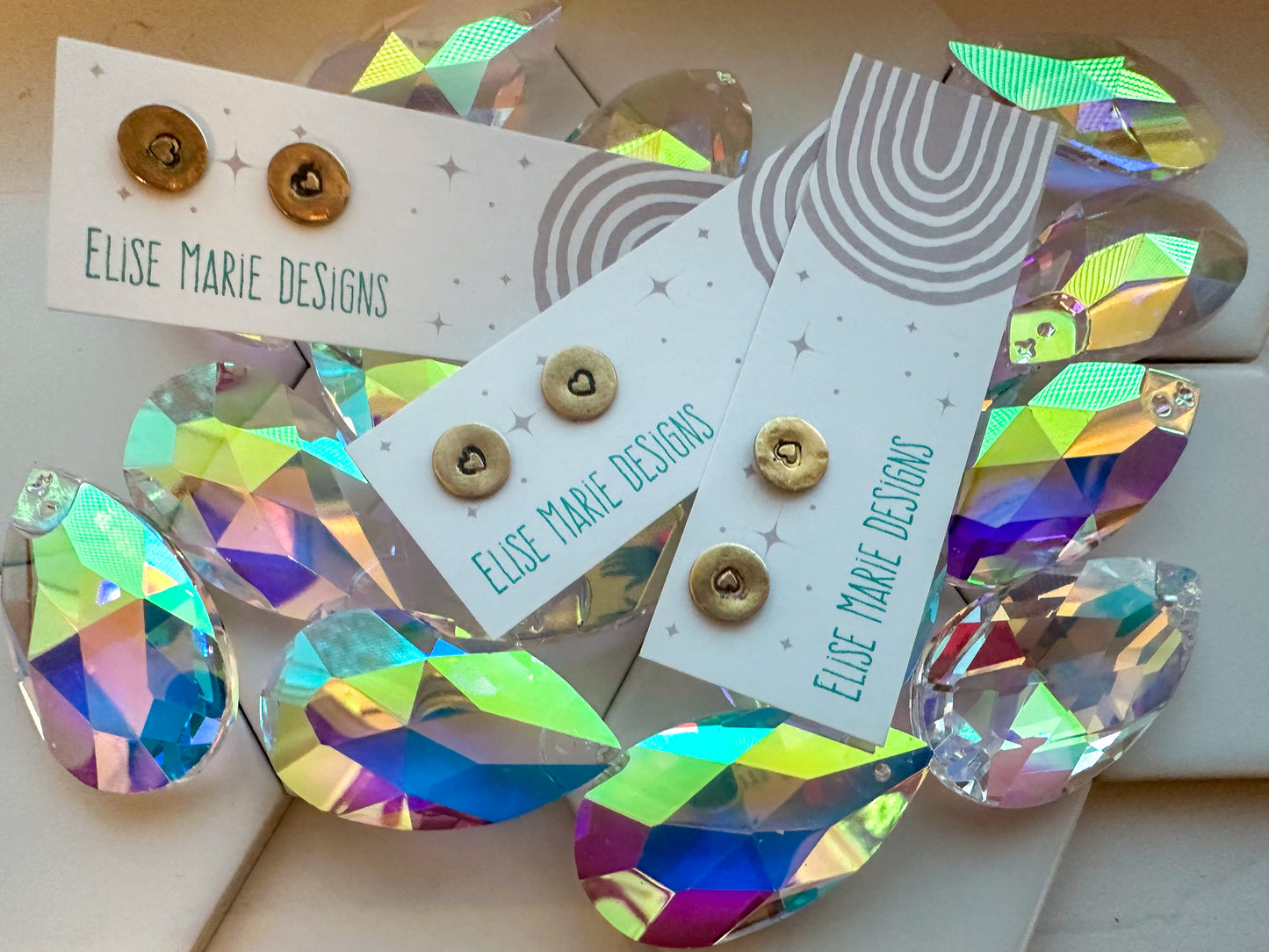 Hand Hammered Heart Studs