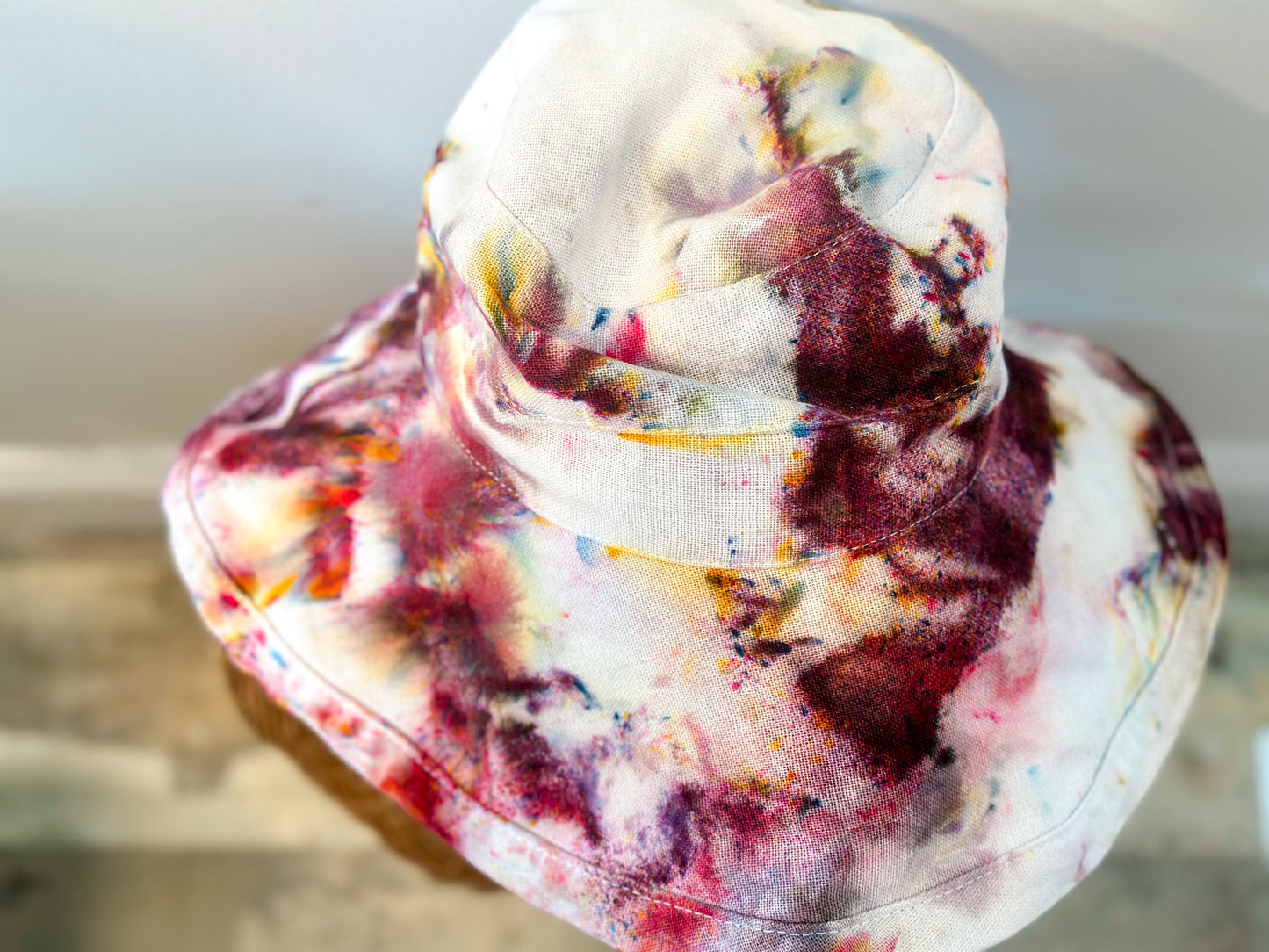 Upcycled Ice Dye Bucket Hat