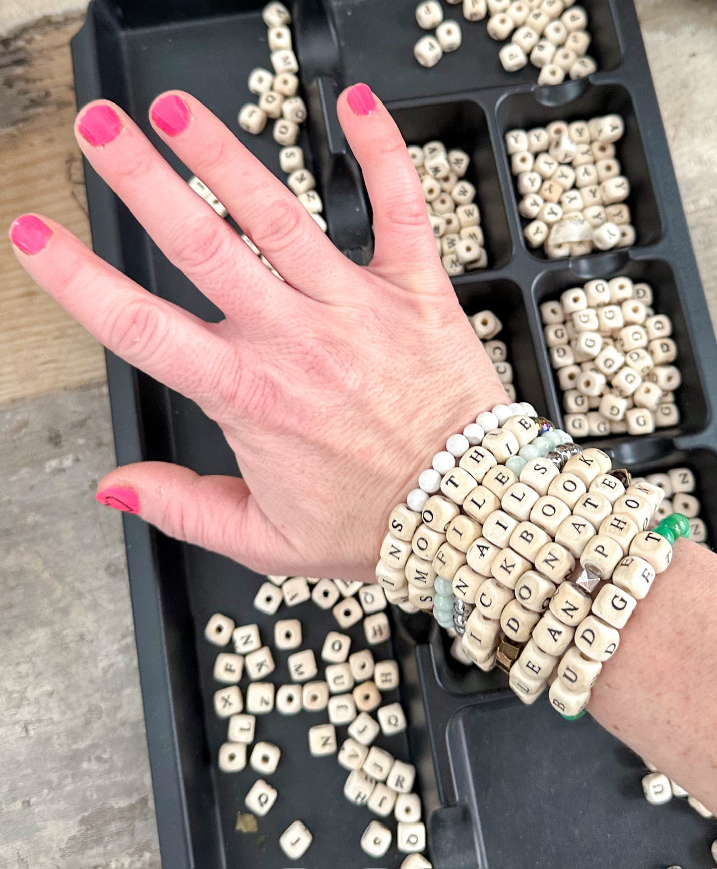 Customizable Reminder Gemstone Bracelet