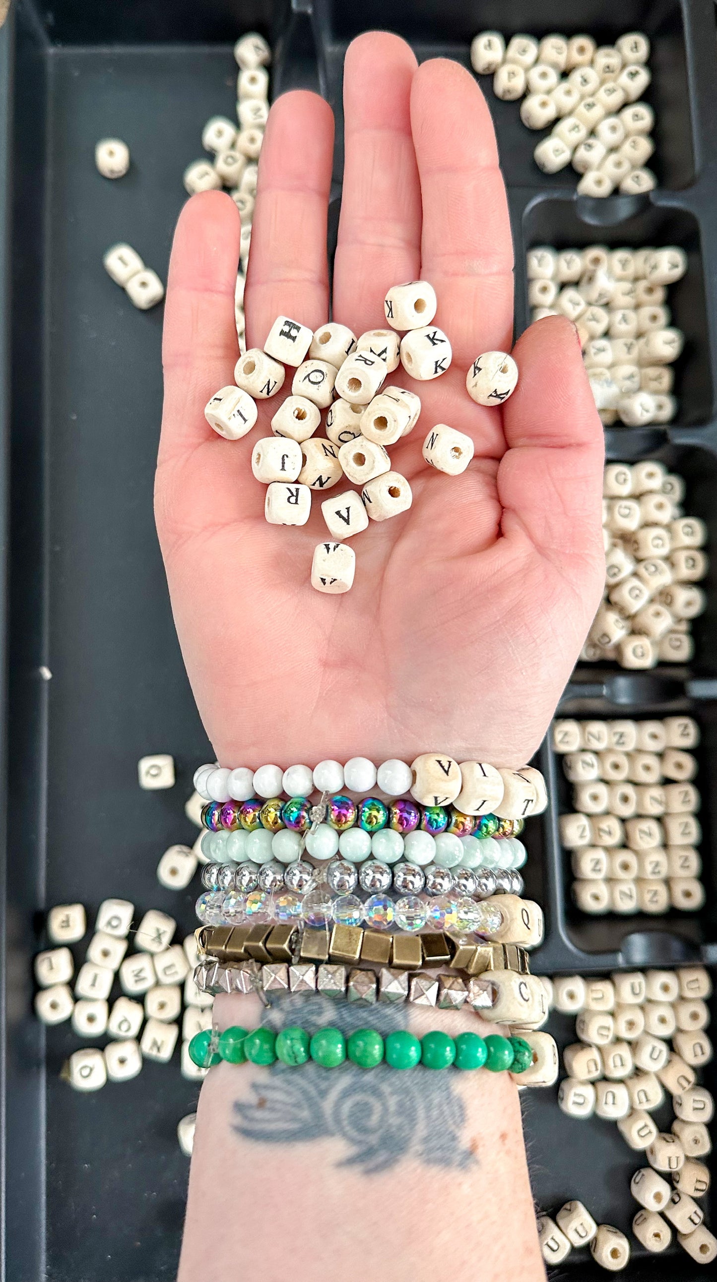 Customizable Reminder Gemstone Bracelet