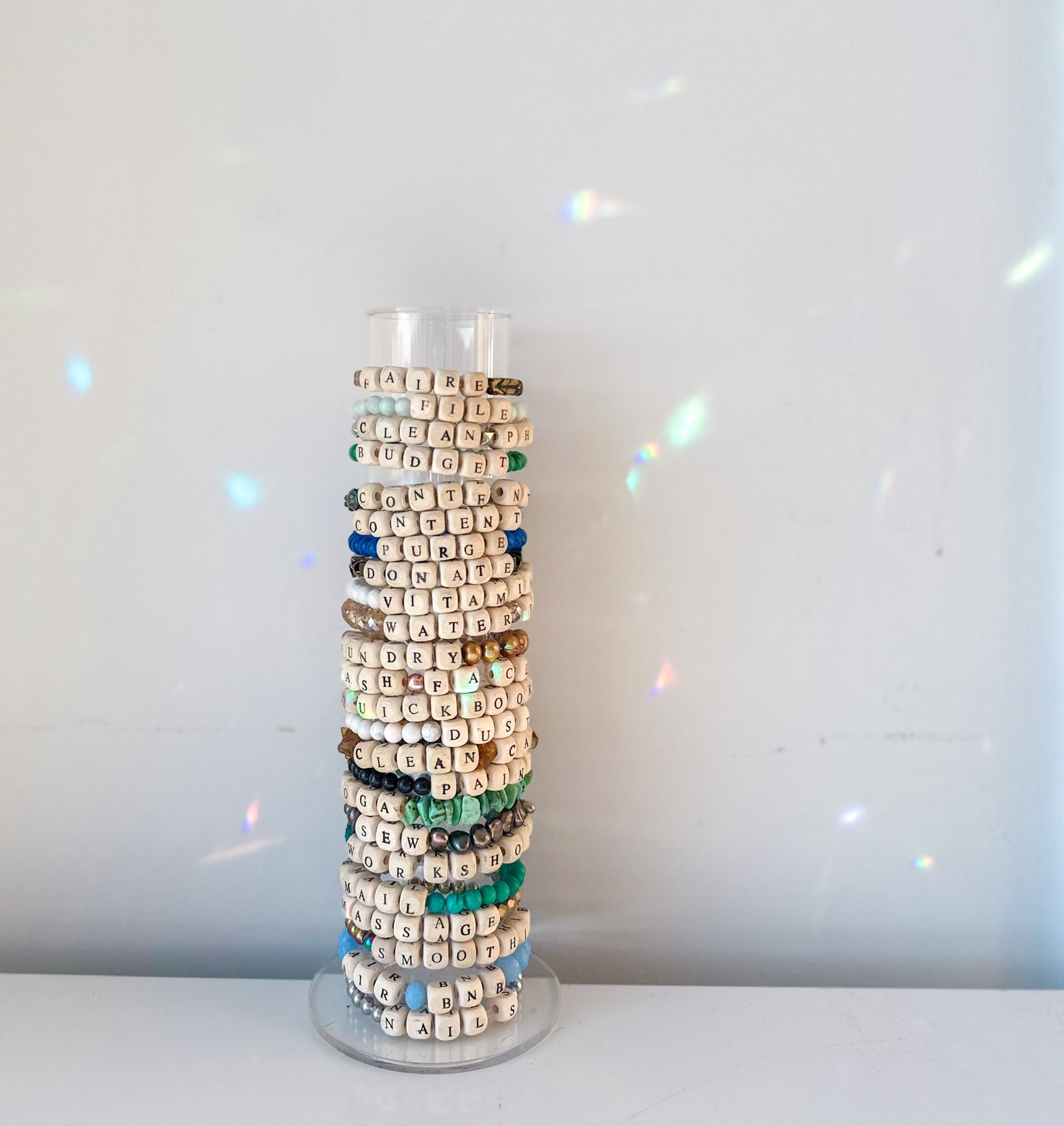 Customizable Reminder Gemstone Bracelet