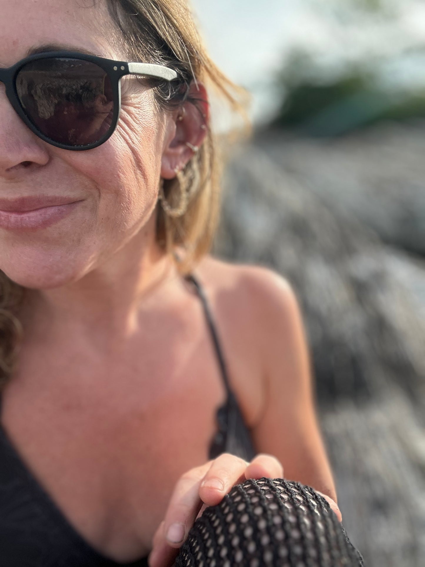 Large Birthstone Beam Hoop