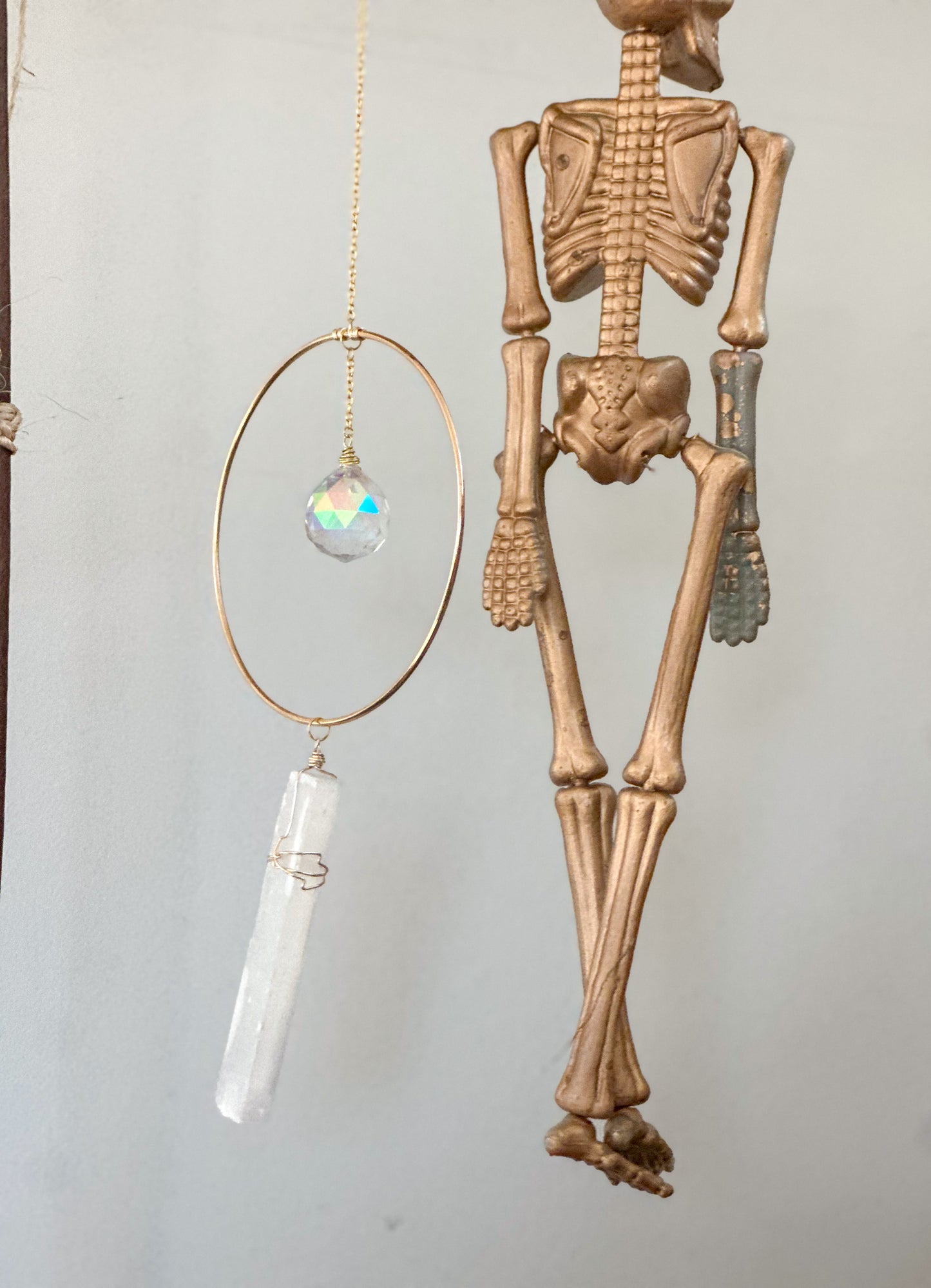 Large Selenite + Sun Catcher Hanger