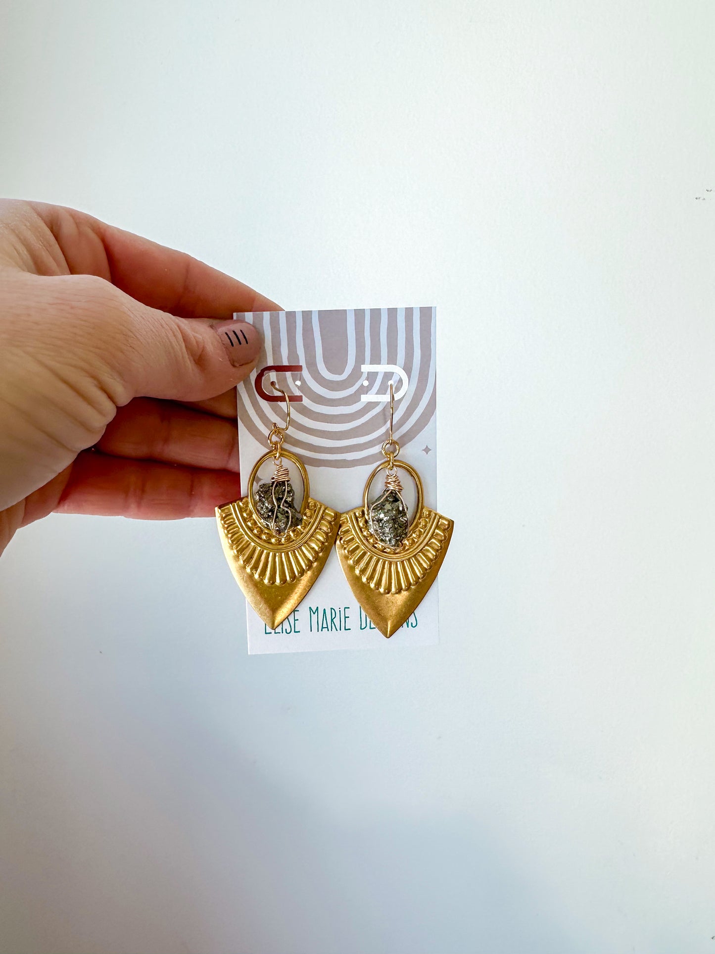 Pyrite Protection Earrings