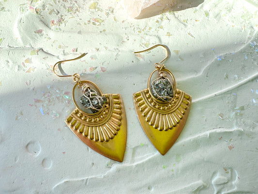 Pyrite Protection Earrings