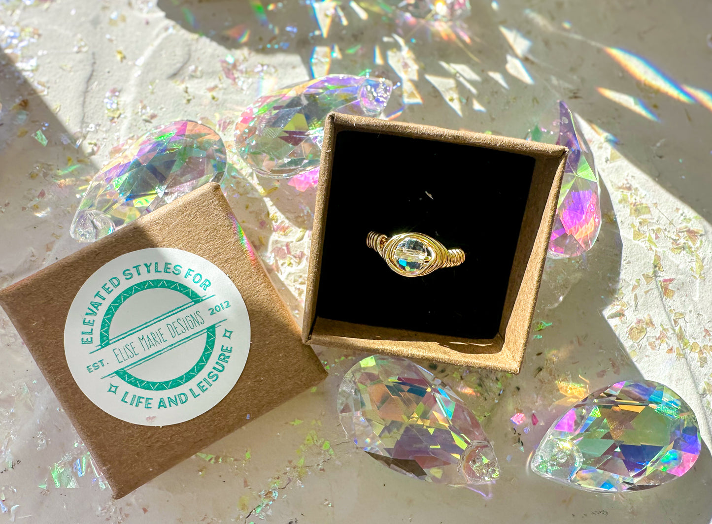 Sun Catcher Wrapped Ring