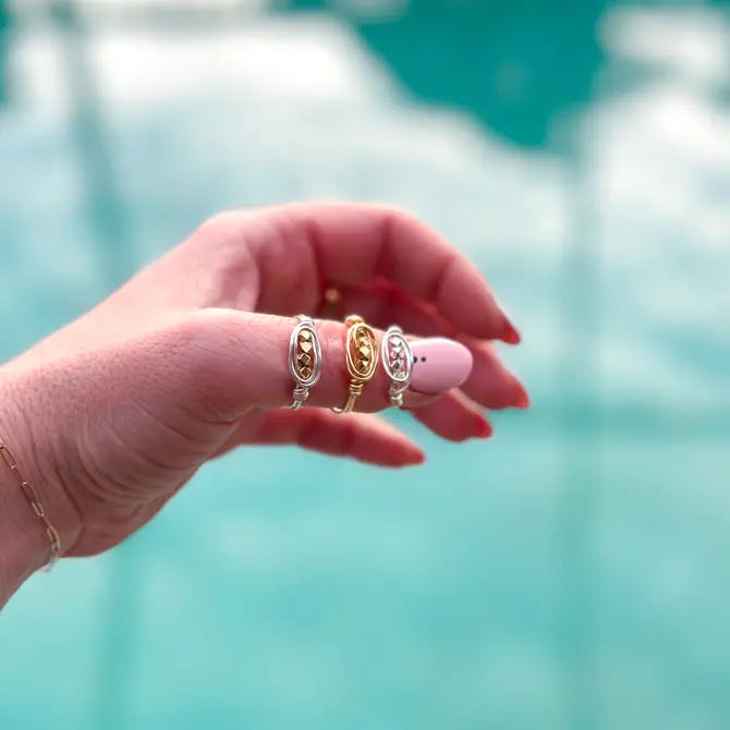 Metal Stacking Wire Wrapped Ring