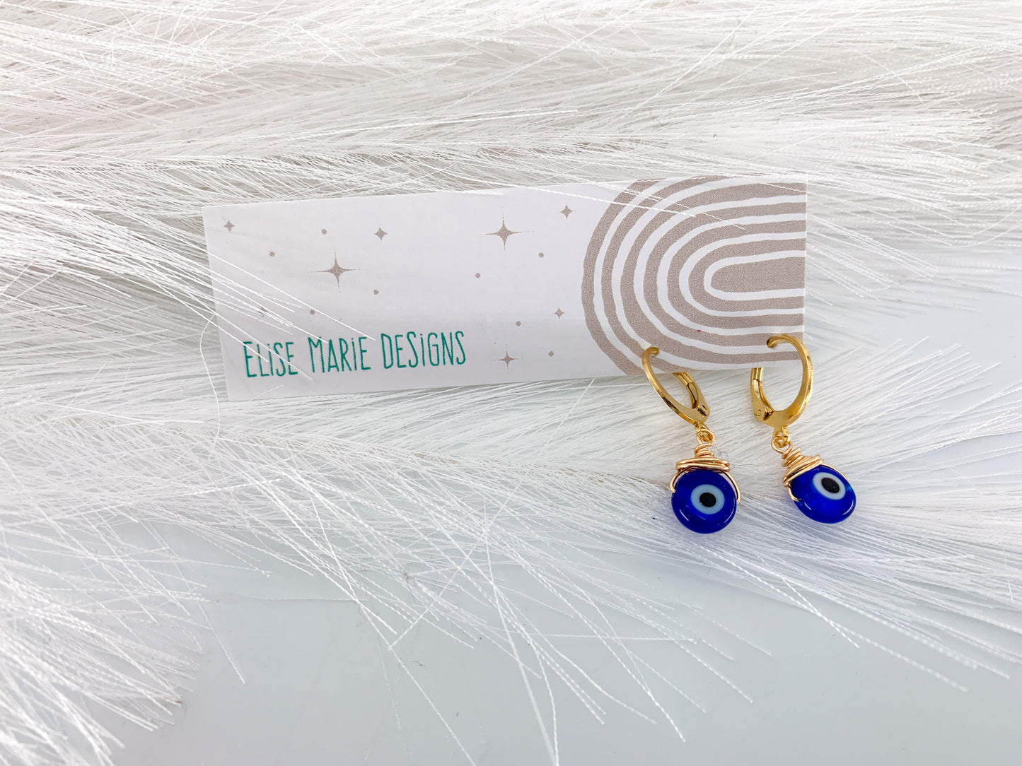 Huggie Evil Eye Earring