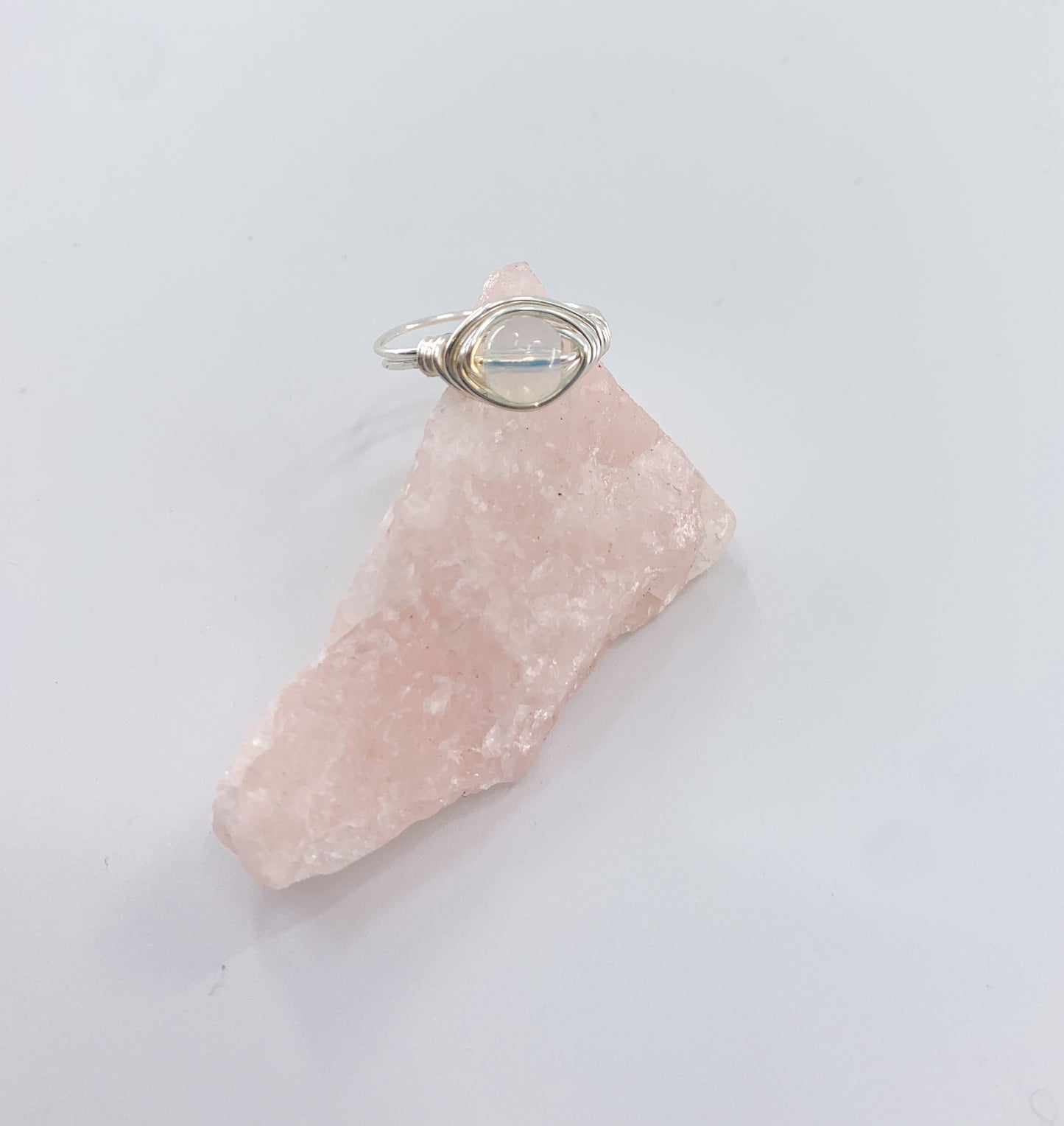 Silver Wire Wrapped Gemstone Rings