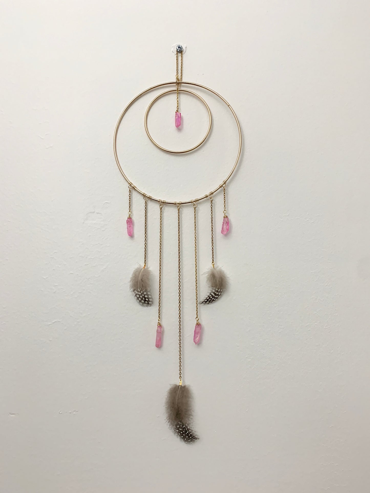 Crystal and Feather Dream Catcher