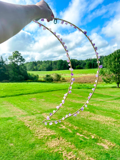 Large Wire Wrapped Amethyst Moon Wall Art