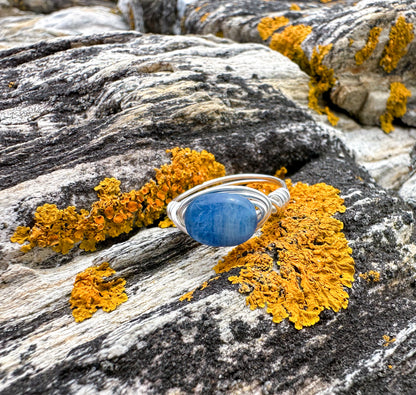 Kyanite Grounding Wire Wrapped Ring