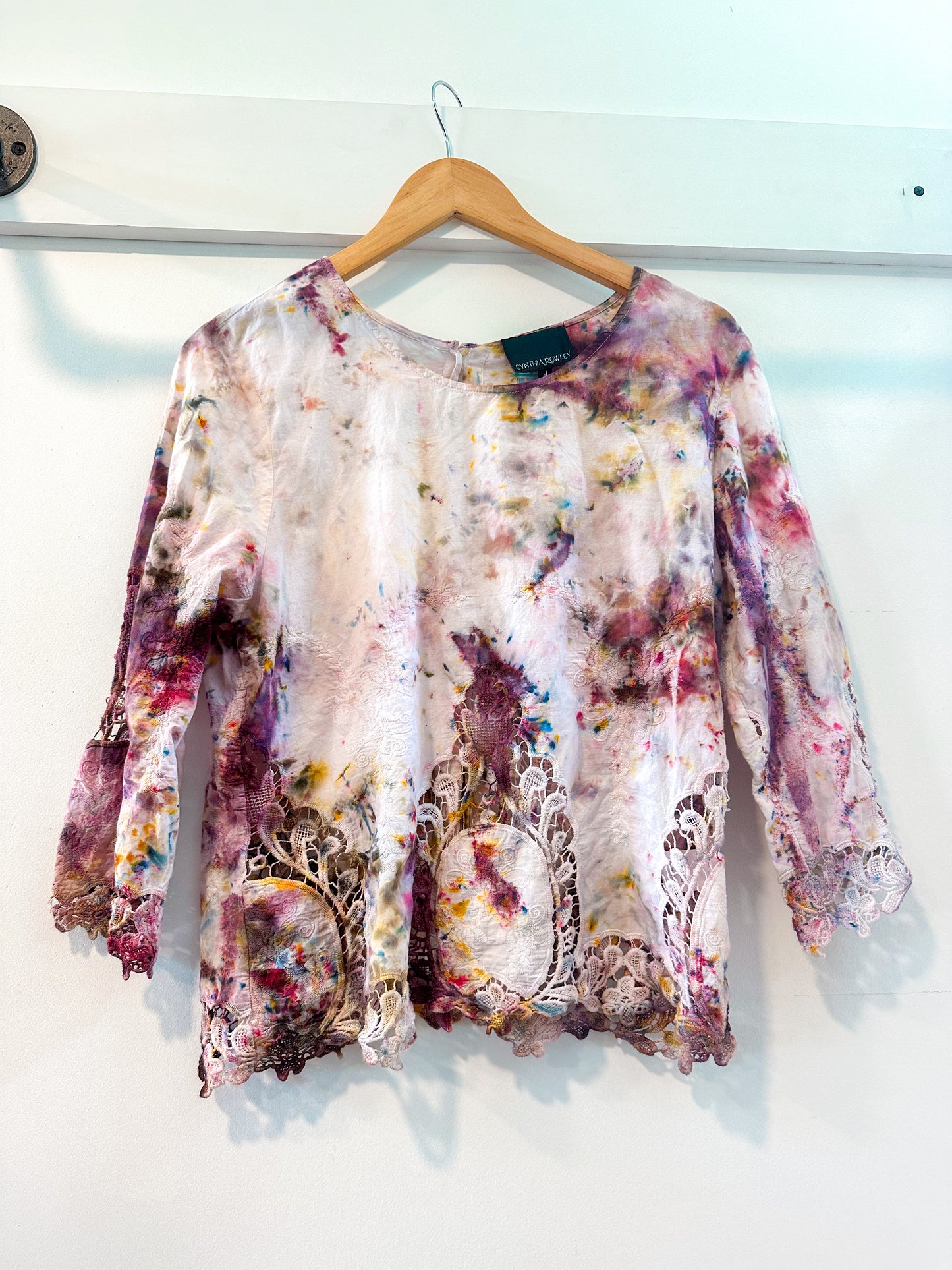 Tie Dye Cynthia Rowley Lace Blouse