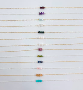 Simple Birthstone Necklace