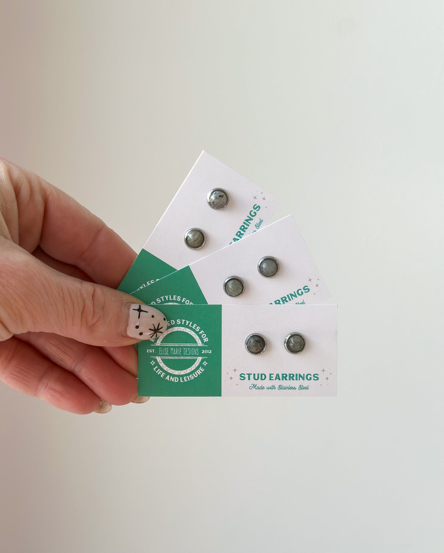 Gemstone Stud Earring