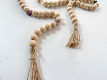 Load image into Gallery viewer, Wooden Bead and Gemstone Garland