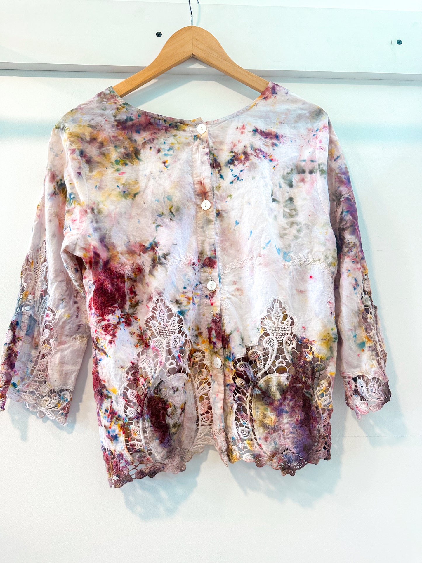 Tie Dye Cynthia Rowley Lace Blouse