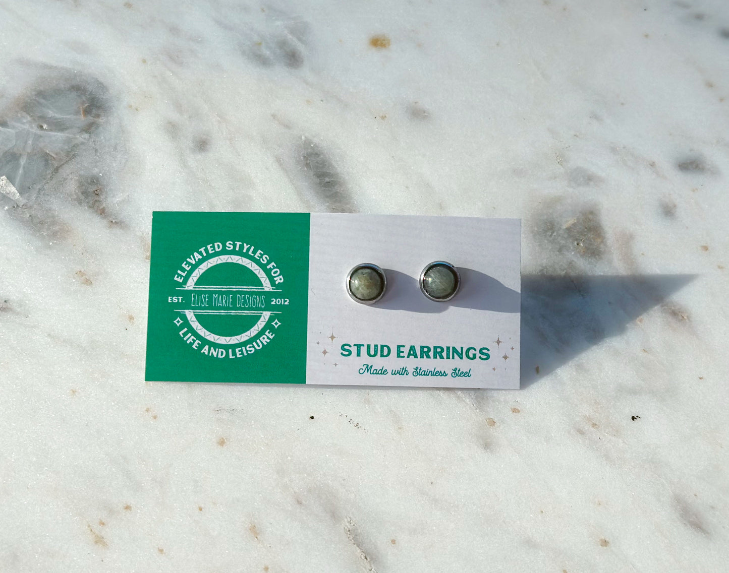 Gemstone Stud Earring