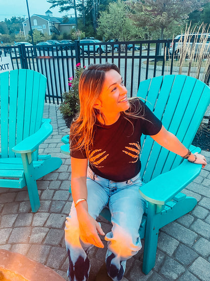 Handsy Skeleton Crop Tee | Hand-Dyed Halloween Shirt