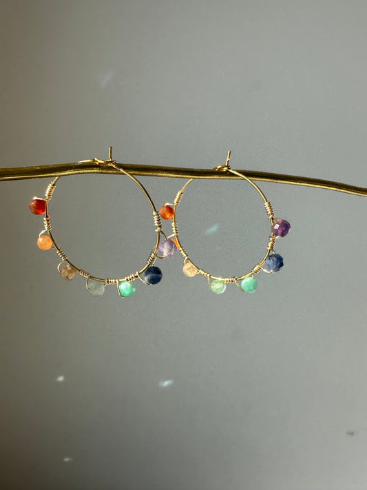 Chakra Hoops | Spiritual Earrings