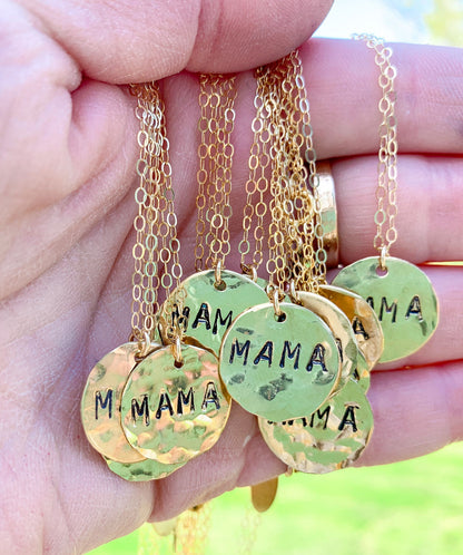 Hammered Mama Necklace