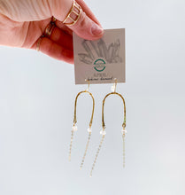 Load image into Gallery viewer, Long Dangle Birthstone Earring