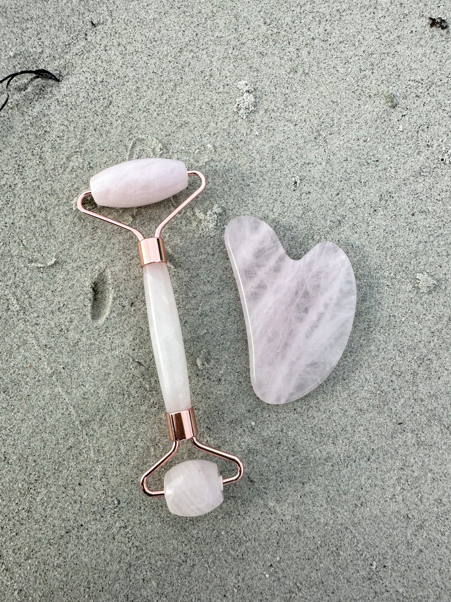Rose Quartz Gua Sha and Roller