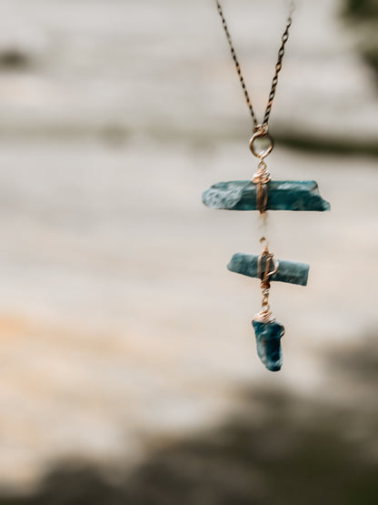 Tiered Kyanite Drop Necklace