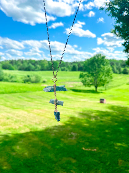 Tiered Kyanite Drop Necklace