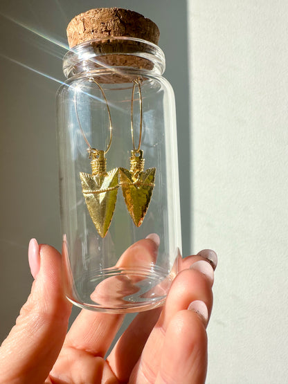Gold Arrowhead Power Hoops