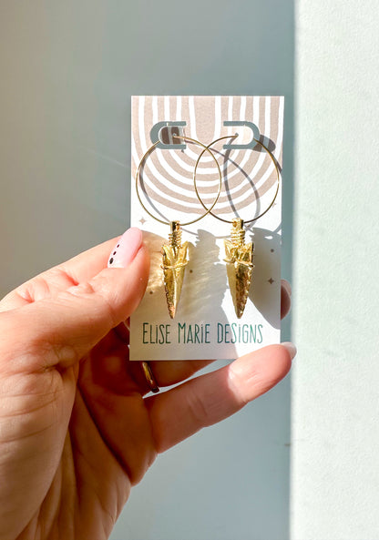 Gold Arrowhead Power Hoops