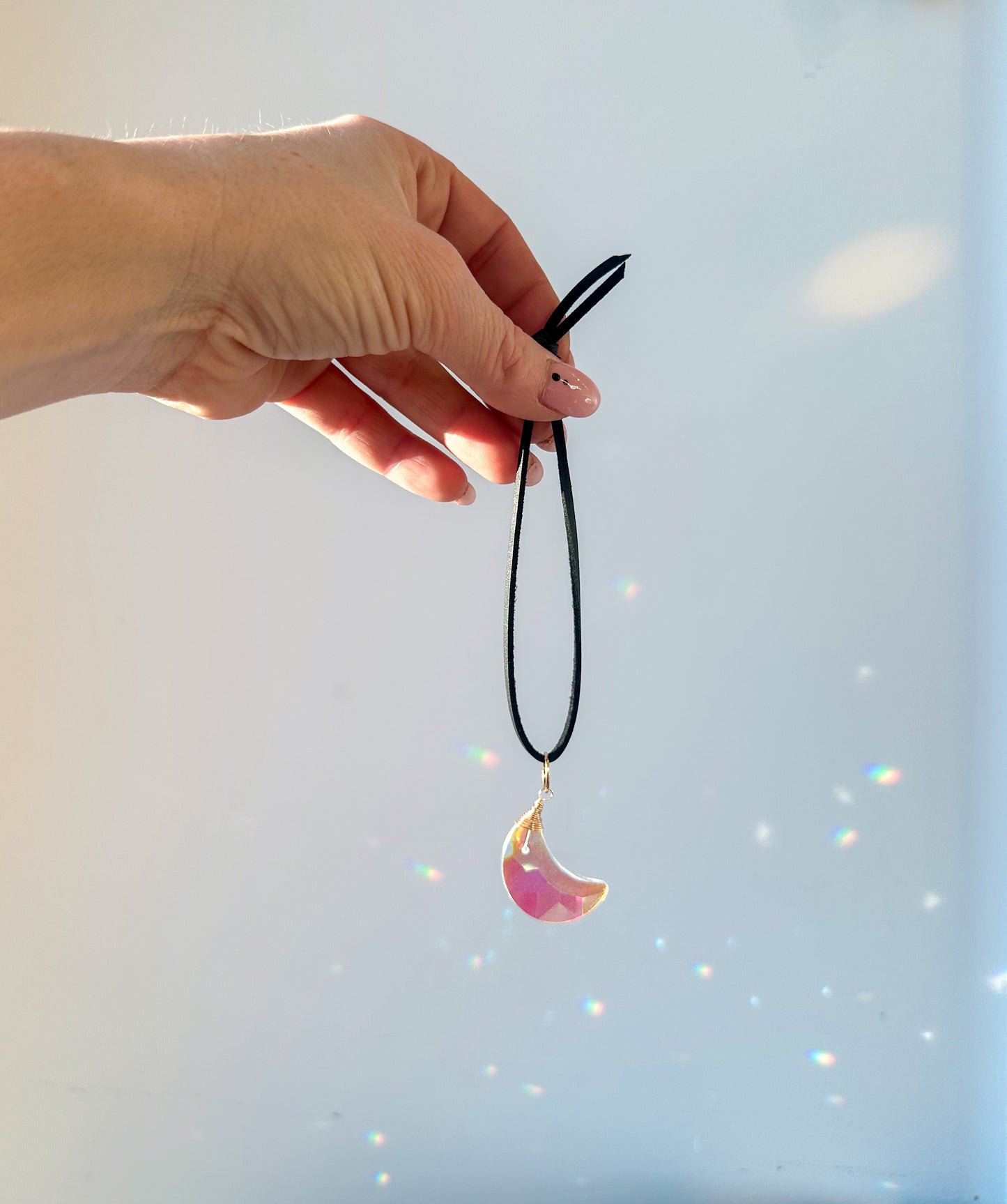 Sun Catcher Moon Ornament | Car Hanger