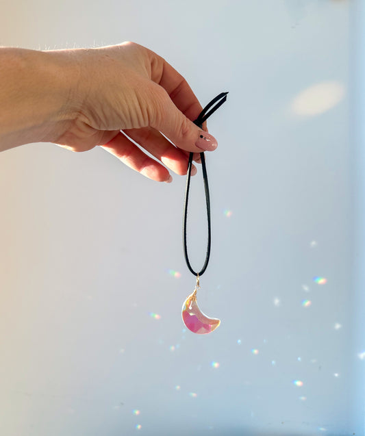 Sun Catcher Moon Ornament | Car Hanger