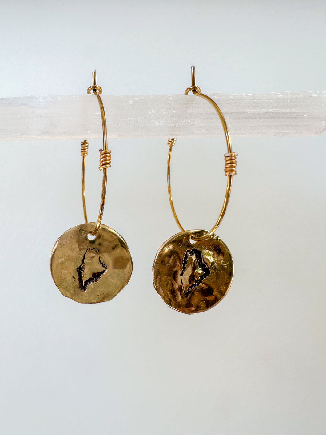 Hammered State Earring