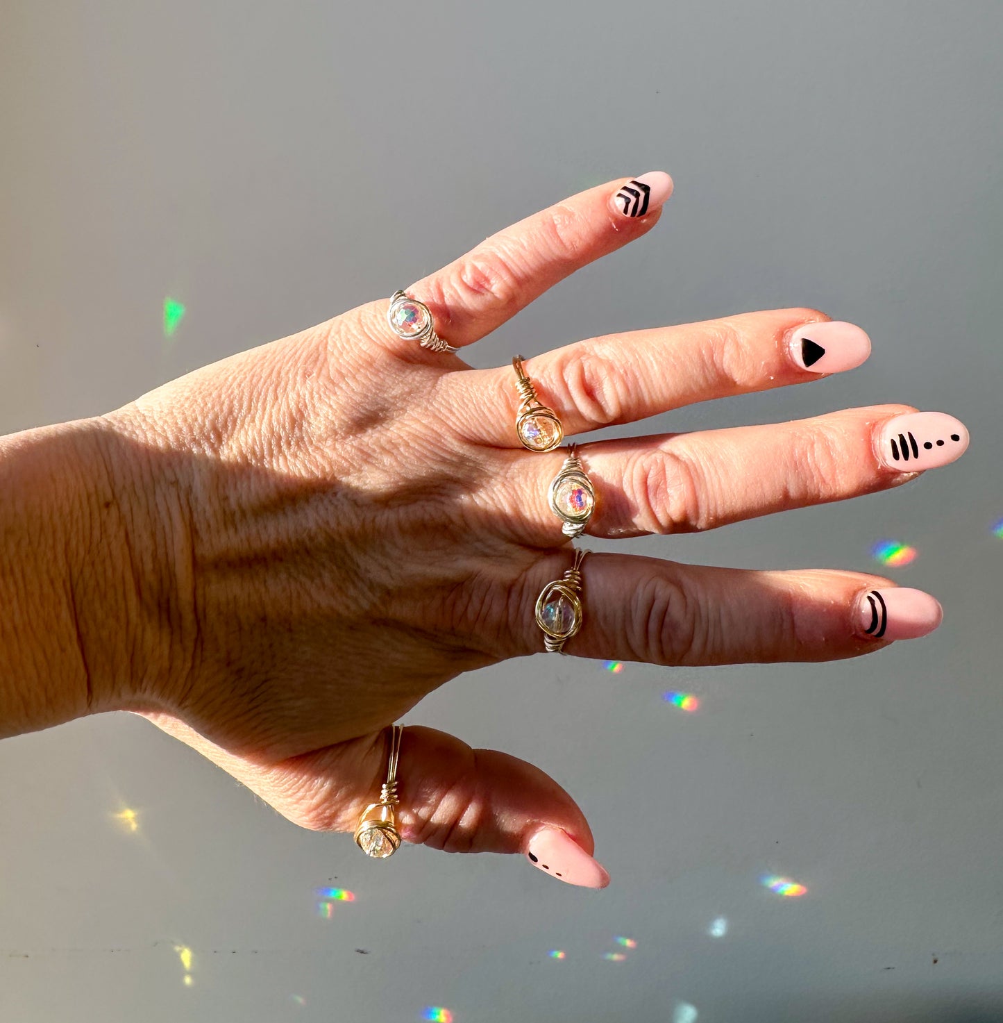 Sun Catcher Wire Wrapped Ring