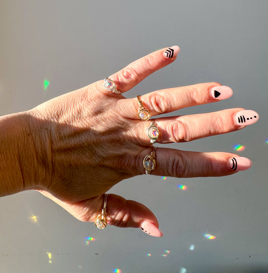 Sun Catcher Wire Wrapped Ring