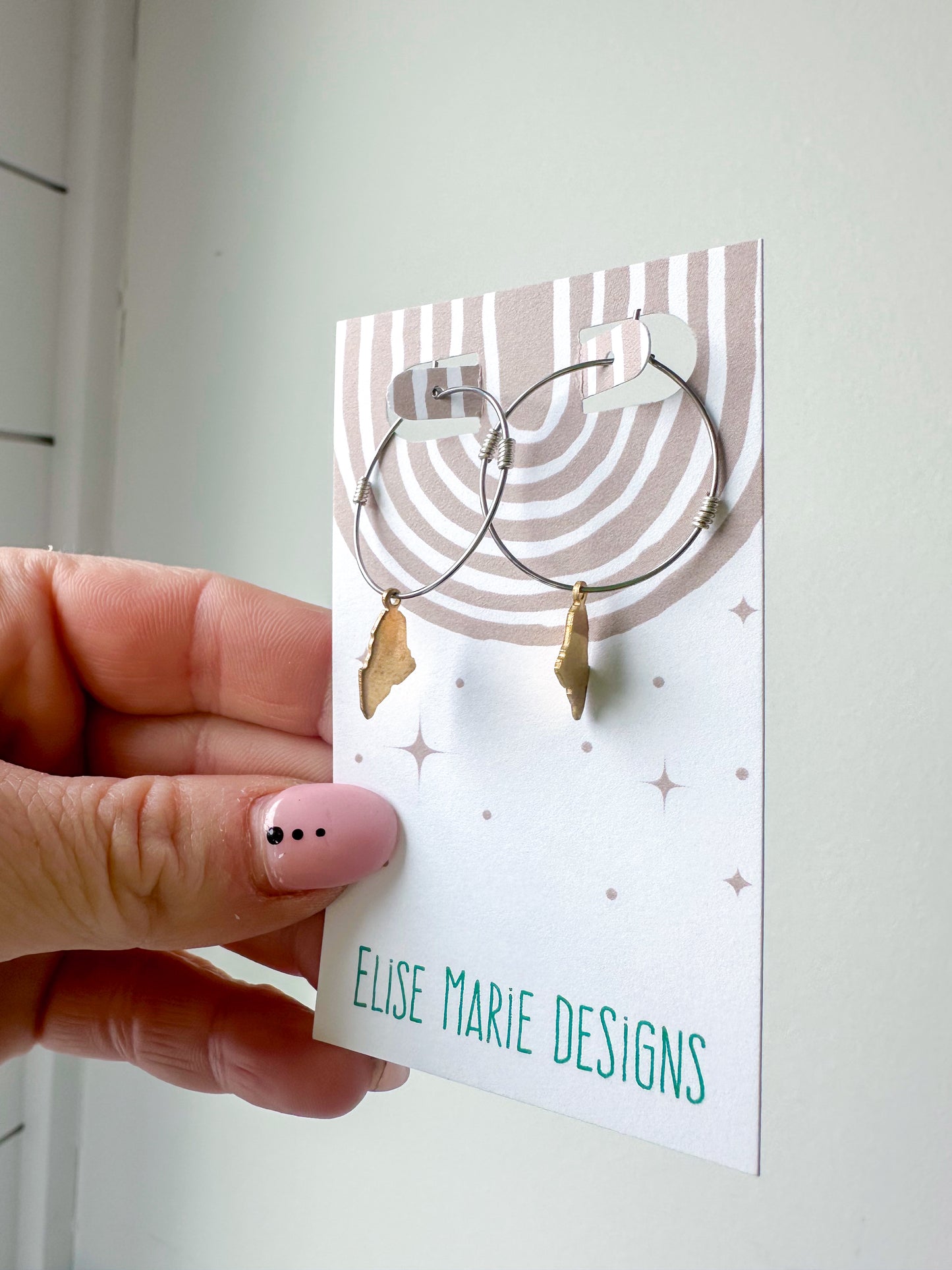 Maine Charm Hoop Earrings | State Pride