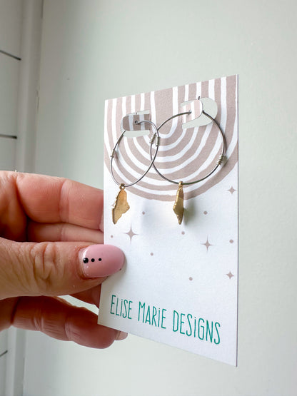 Maine Charm Hoop Earrings | State Pride