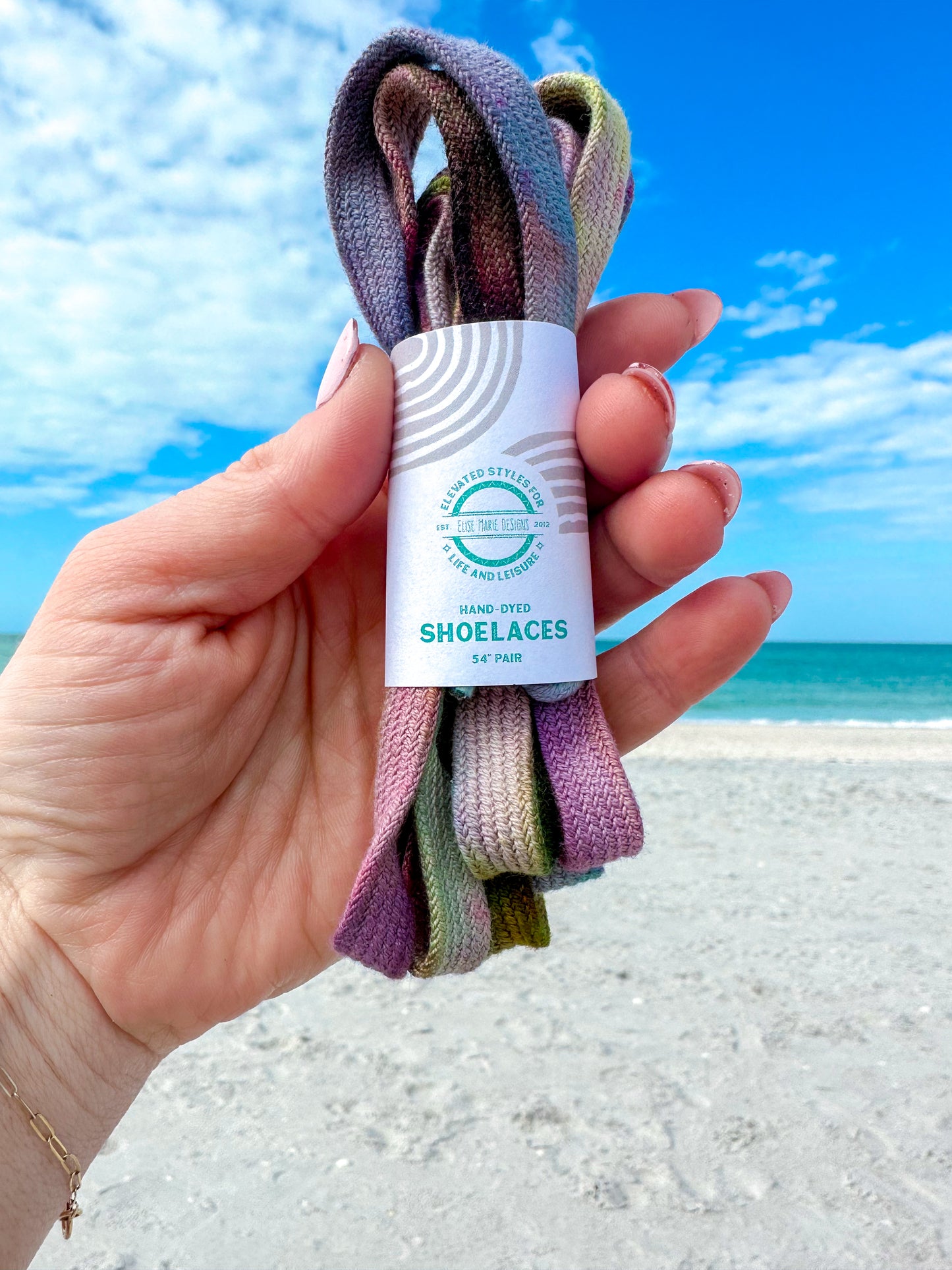 Tie Dye Shoe Laces| Retro Cotton Boot Laces | Hand Dyed Shoe Laces