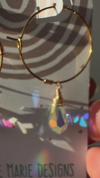 Sun Catcher Hoop Earring