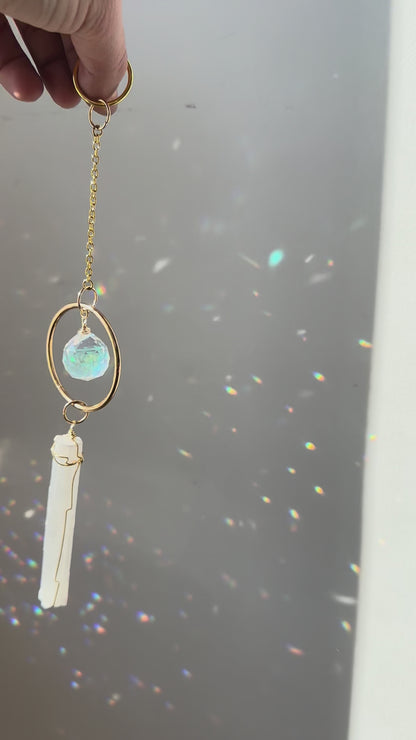 Small Selenite + Sun Catcher Hanger