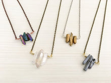 Load image into Gallery viewer, Long Triple Crystal Necklace