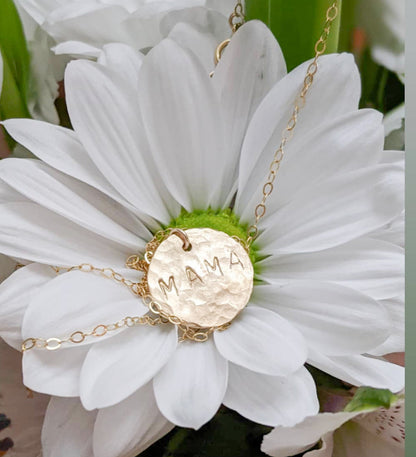 Hammered Mama Necklace