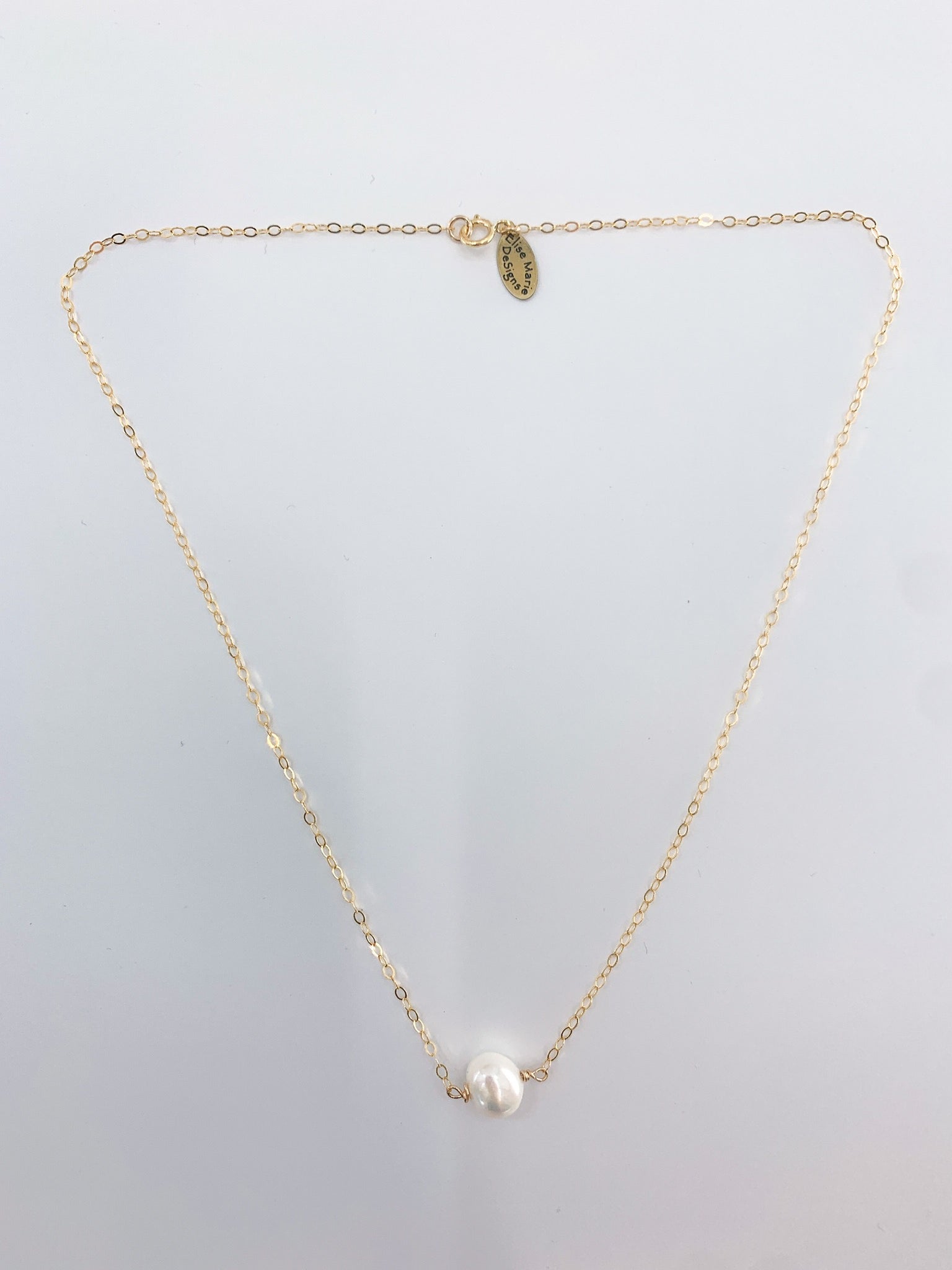Simple Pearl Necklace – Elise Marie DeSigns