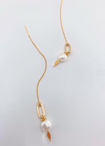 Pearl Statement Threader Earring