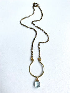 Short Hammered Horseshoe Necklace