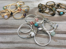 Load image into Gallery viewer, Wire Wrapped Stone Rings