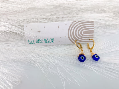 Huggie Evil Eye Earring