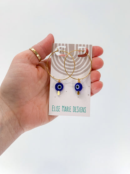 Evil Eye Hoop Earring