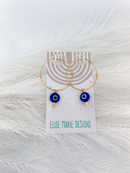 Evil Eye Hoop Earring